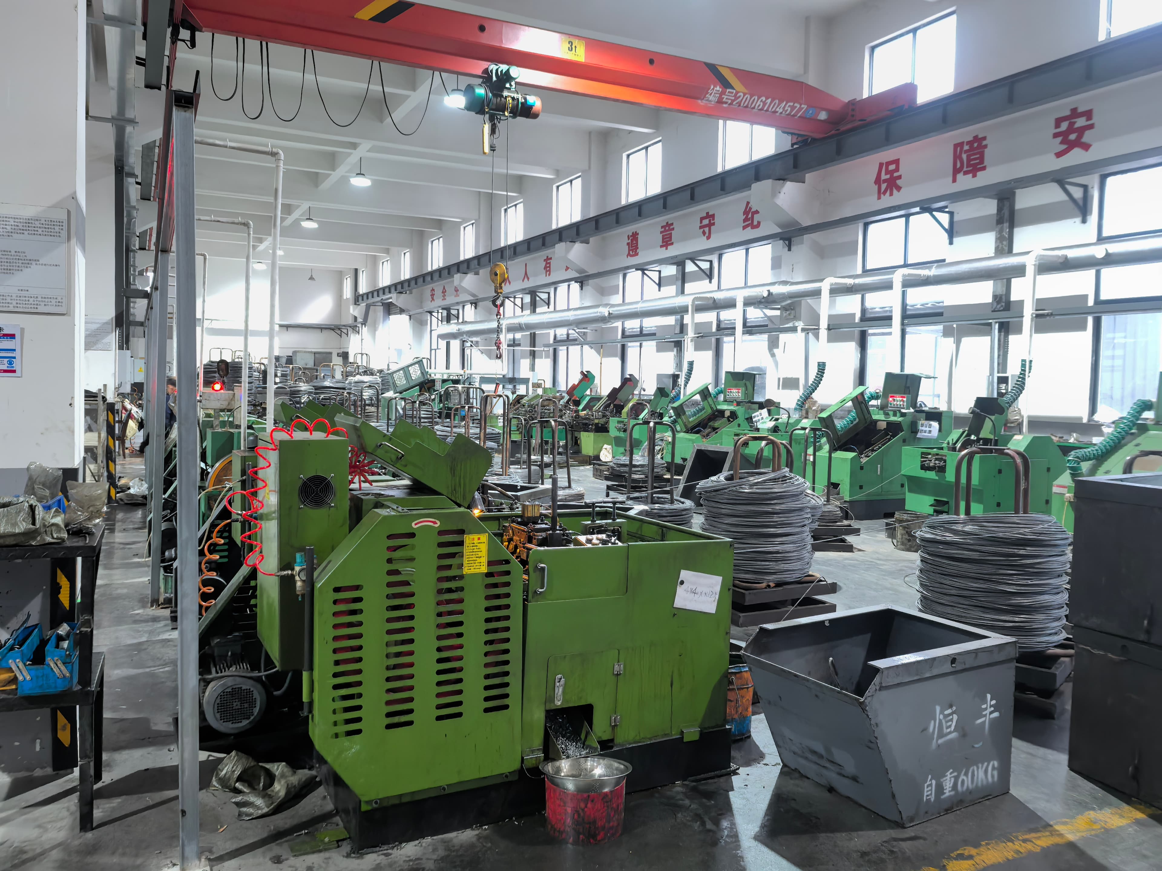 Production machinery in workshop