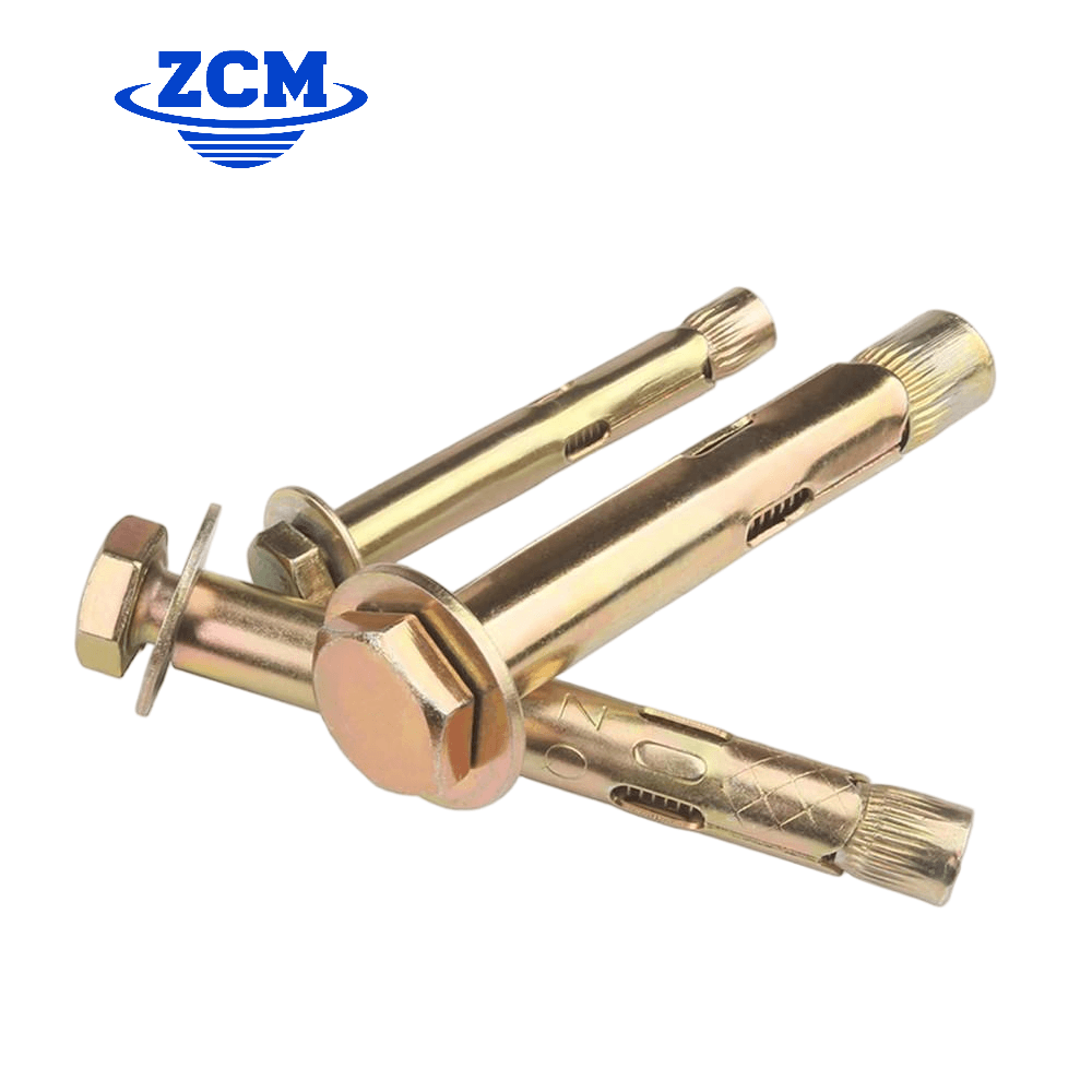 Hex Expansion Anchor Bolts crossed view showing expansion sleeve by ZCM