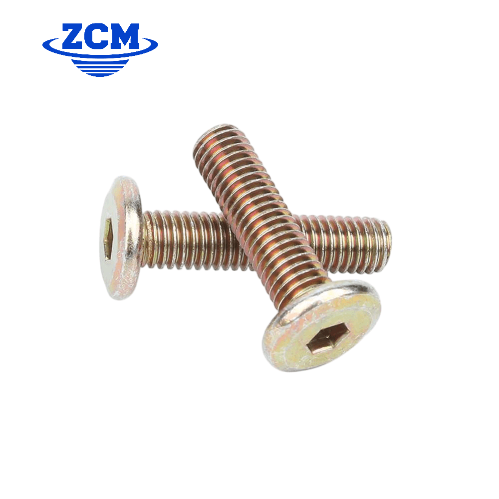 Large Flat Head Socket Bolts - crossed pair showing socket detail by ZCM