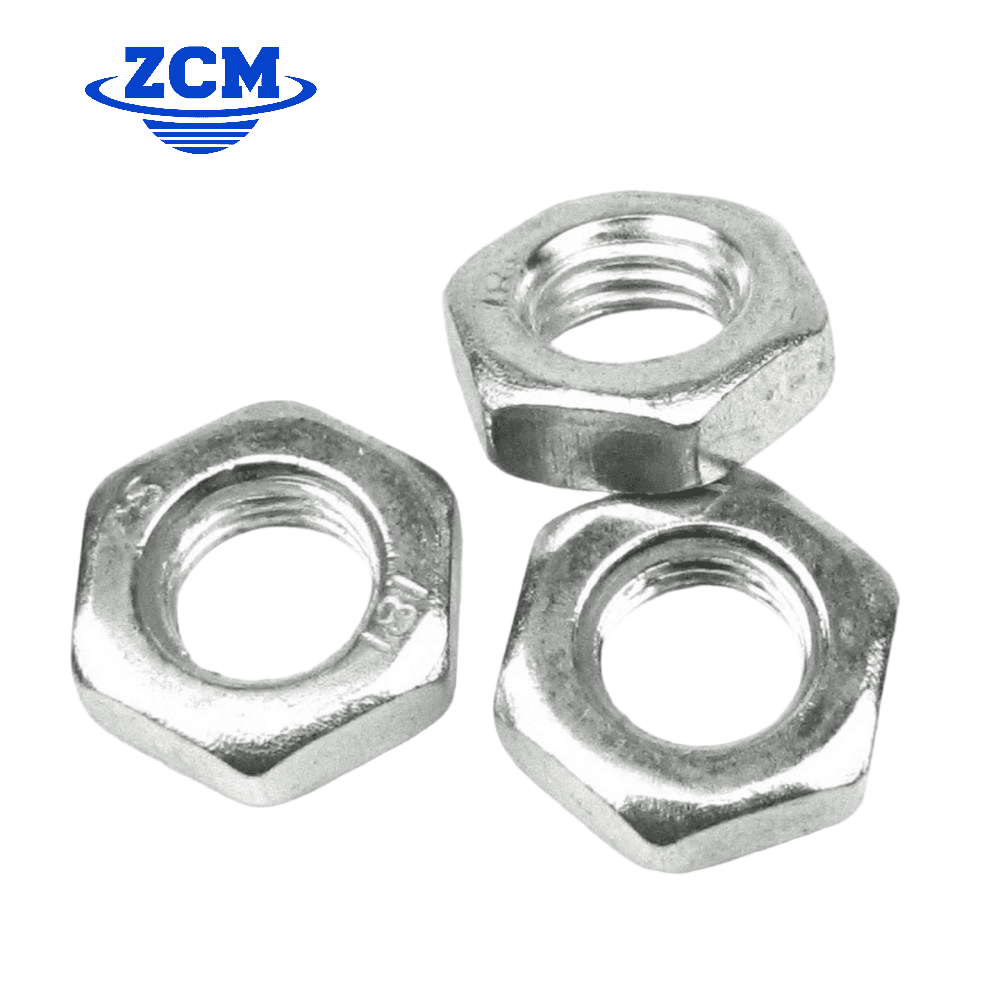 Three thin hex nuts grouped together by ZCM